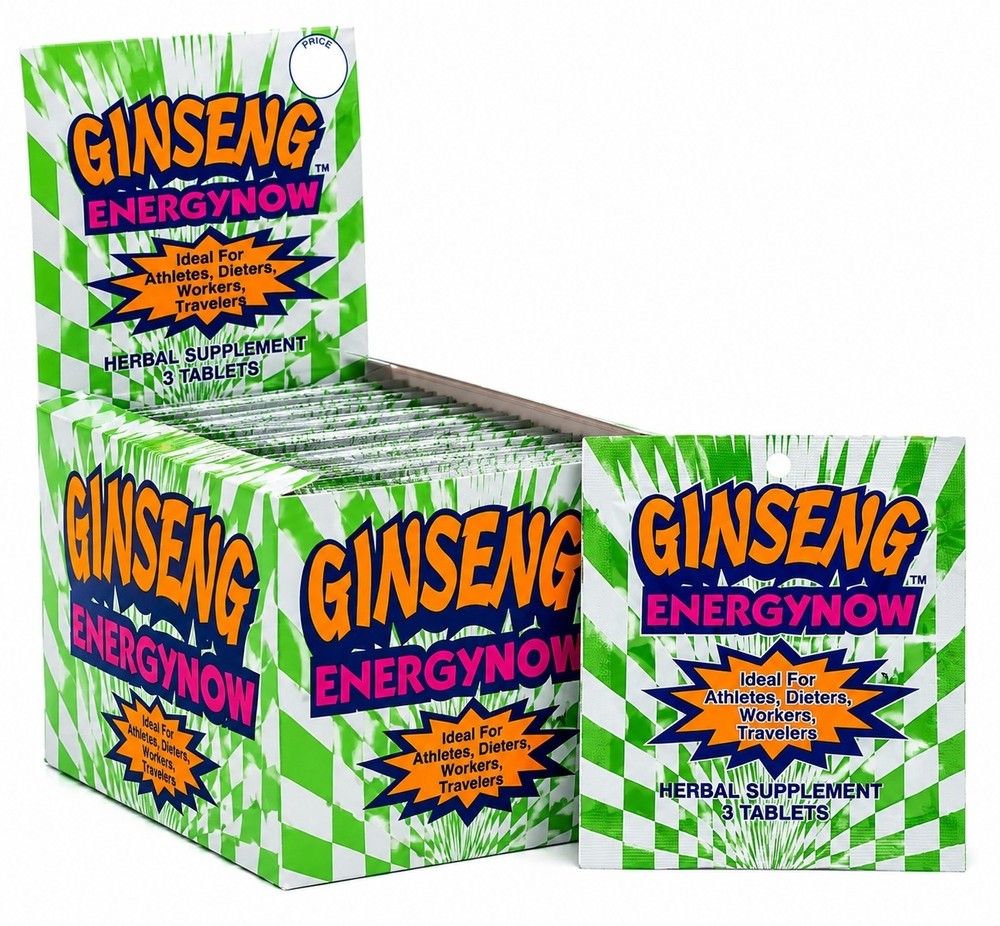 Energy Now Ginseng Herbal Supplements 24 Packs 3 Pills In Each Pack