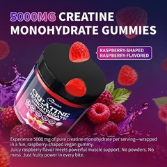 Creatine Monohydrate Gummies 5000mg for Men & Women, Organic Pure Creatine Gummi