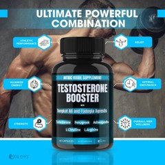 (2 Pack) Testosterone Supplement Booster Capsules Blood Flow Nitric Oxide
