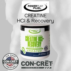 PowerPlay Fuel CREATINE HCl + Recovery Capsules for Muscle & Brain Health – 90ct