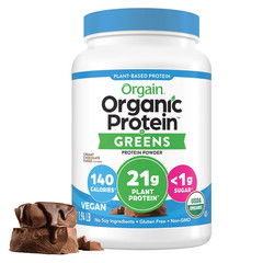 Orgain Organic Vegan Protein Powder Greens Creamy Chocolate Fudge – 21G Plant