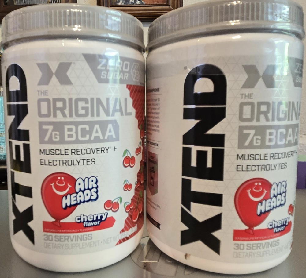 2PK Xtend Original BCAA 7g Air Heads Cherry Flavor, 30 Servings, Exp 9/2027