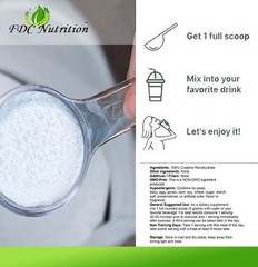 Creatine Monohydrate 100% Pure Powder 1000g (2.2 lb) Micronized
