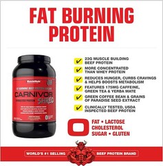 MuscleMeds Carnivor Shred Fat Burning Hydrolized Beef Protein Isolate, 0