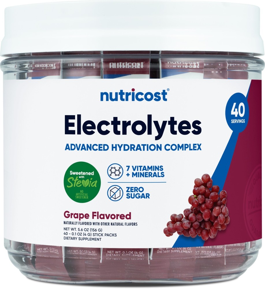 Nutricost Electrolytes Complex, Grape Flavored, 40 Stickpack