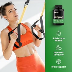 Banned Substance Tested Creatine Capsules – 50 Servings for Strength & Recovery