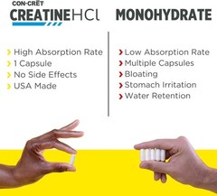Creatine HCl Capsules | Muscle, Cognitive, Cellular Energy Support | No…