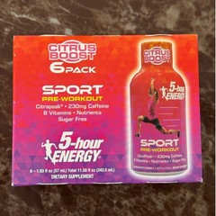 5-HOUR ENERGY Pre-Workout Shot — Sport Citrus Boost 6 Count