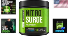 Intense Energy & Strength Gains – NITROSURGE Pre Workout Powder, 10 Servings