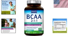 Clean BCAA Capsules 60 Count – 2:1:1 Amino Acid Ratio for Enhanced Performance