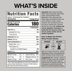 Six Star 100% Whey Protein Plus Triple Chocolate 30g Protein 1.81lb