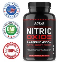 Nitric Oxide L-Arginine Pre Workout+Testosterone Booster,Multivitamin Men’s,Test