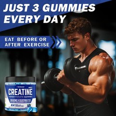 Creatine Monohydrate Gummies 5g – Pre-Workout Energy & Muscle Growth Support …