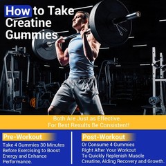 Gomitas De Monohidrato De Creatina Suplemento Muscular Previo Al Entrenamiento