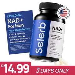 Selerb NAD+ Supplement for MenC With Liposomal-NAD+,CoQ10,L-Carnitine,L-Arginine