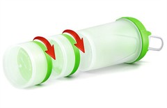 Hydro2Go 16 OZ Protein Shaker Bottle with Mixer Ball and 2 Interlocking Storage