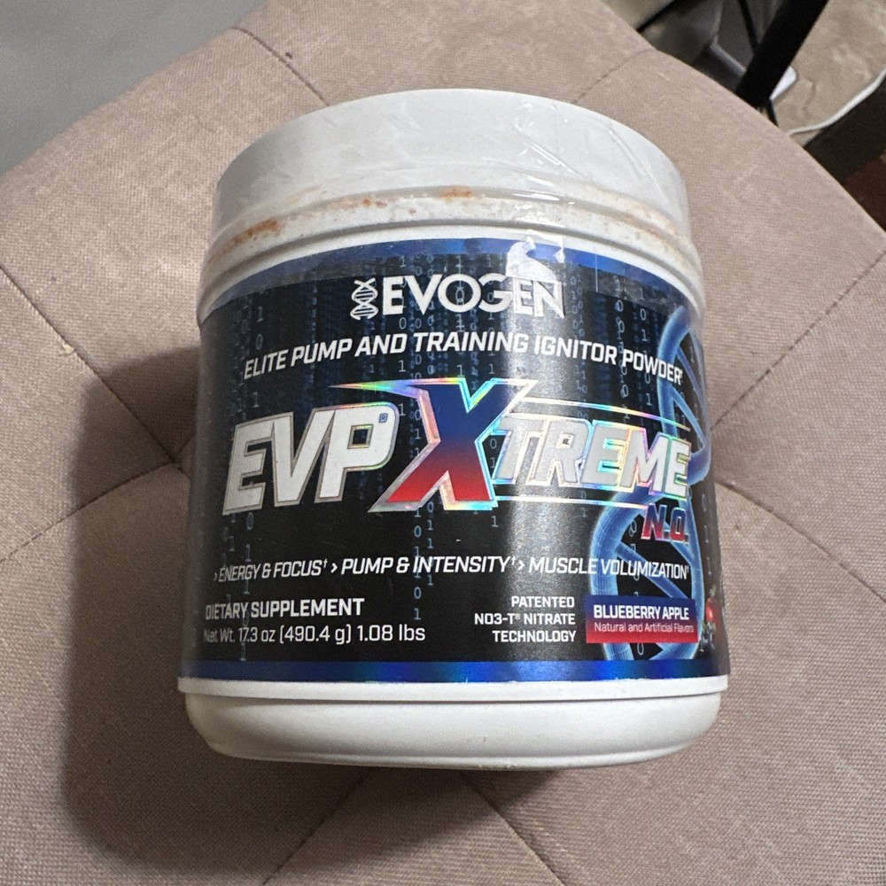 Evogen EVP Xtreme N.O. Pre-Workout Powder Blueberry Apple 40 Serv 04/2026