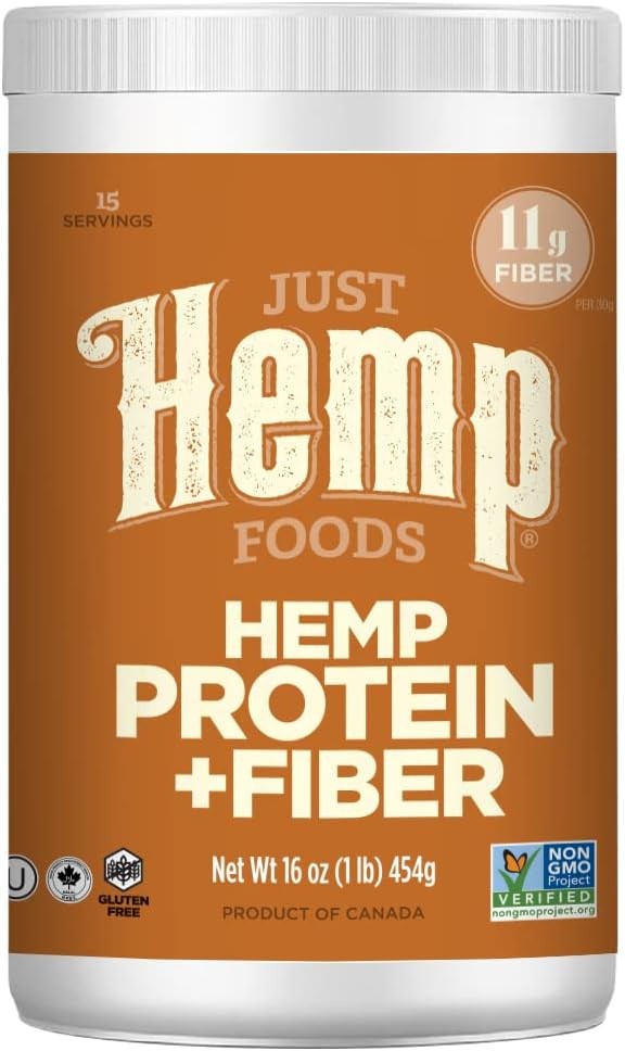 Just Hemp Foods Hemp Protein Powder Plus Fiber, Non-GMO Verified with 11g