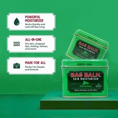 Bag Balm Vermont’s Original for Dry Skin, Heels, Cracked Hands, Dog Paws and …