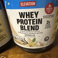 Elevation Vanilla Whey Protein Blend Dietary Supplement Powder, 32 oz (2 Pack)