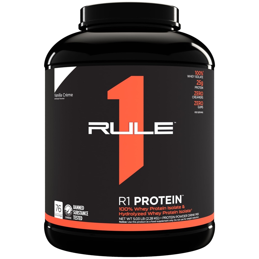 Rule 1 R1 Protein Vanilla Creme – 5.03 lbs Powder – 25g Whey Isolate & Hydrol…