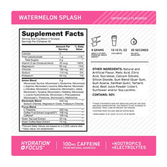 Optimum Nutrition Essential Amino Energy Hydration Plus Focus Powder, Watermelon