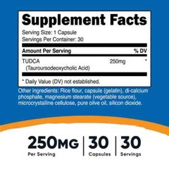 Nutricost TUDCA (tauroursodeoxycholic Acid) 250mg 60 Caps SALE – EXP 02/2026