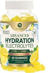 Hydration Electrolyte Gummies – Daily Liquid Replenisher 60 Count (Pack of 1)