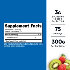 Nutricost L-Citrulline Malate Powder (300G) (Strawberry Kiwi)