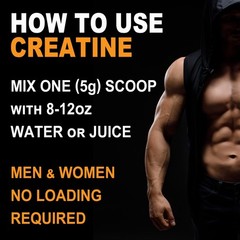 Pure Creatine Monohydrate Powder – 5g/Serving, Unflavored, 500g, Lab Tested, No