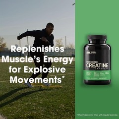 Pure Creatine Monohydrate Capsules by Optimum Nutrition – 100 Easy Swallow Pills