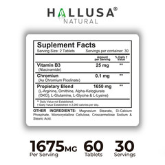 HGHBooster | Amino Acid Complex | Energy, Muscle & Workout Support | 60 Tablets