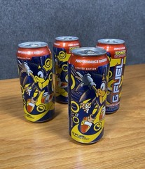 Lot of 4 – G Fuel Sonic The Hedgehog Peach Rings Limit Edition 16oz Cans – New