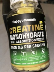 Creatine Monohydrate 5000MG 90 Gummies Lemon Flavor 10/26