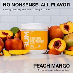 Chris Bumstead Pre Workout Powder Peach Mango 30 Servings Energy Supplement