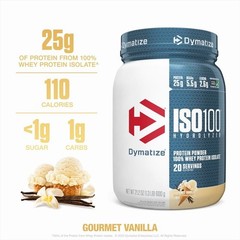 Dymatize ISO100 Hydrolyzed Whey Isolate Protein Powder, Gourmet Vanilla