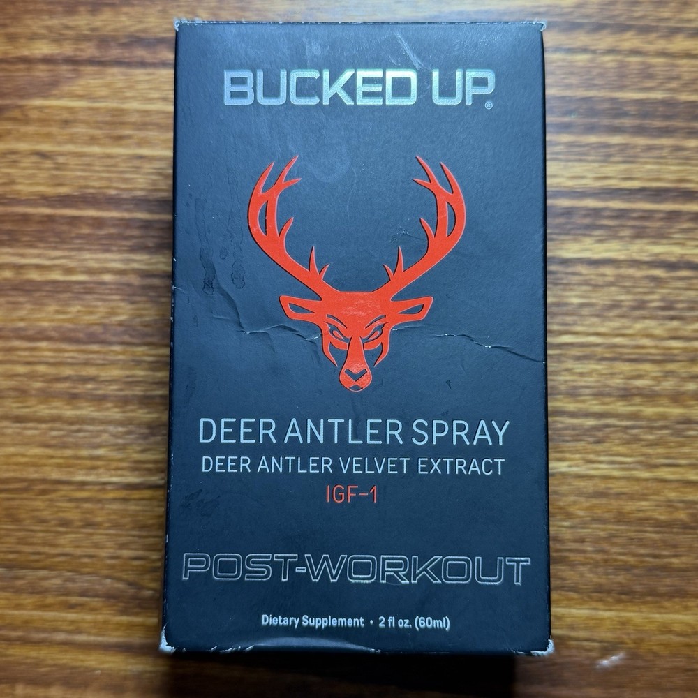 Bucked Up Deer Antler Spray Velvet Extract Post Workout 2FL.OZ 60ML Exp 03/2027