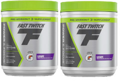 LOT OF 2 Fast Twitch Gatorade Pre Workout Powder Supplement Grape 16.2 oz 6-25