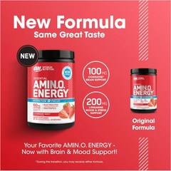 Optimum Nutrition Amino Energy Hydration + Focus Powder, Strawberry Burst