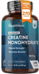WeightWorld Creatine Monohydrate 3000mg 270 Tablets – Strength & Recovery
