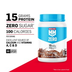 Muscle Milk Zero 100 Calorie Protein Powder Vanilla 15G Protein 1.65 Pound 25