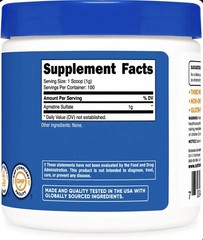 Nutricost Agmatine 100 Grams – 100 Servings of 1000mg Pure Agmatine Sulfate