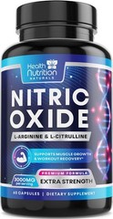 Nitric Oxide Booster Capsules L-Arginine Citrulline Pre Workout Muscle Support