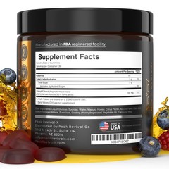 Peak Revival Shilajit Gummies with Manuka Honey – 60 Count (Pack of 1)