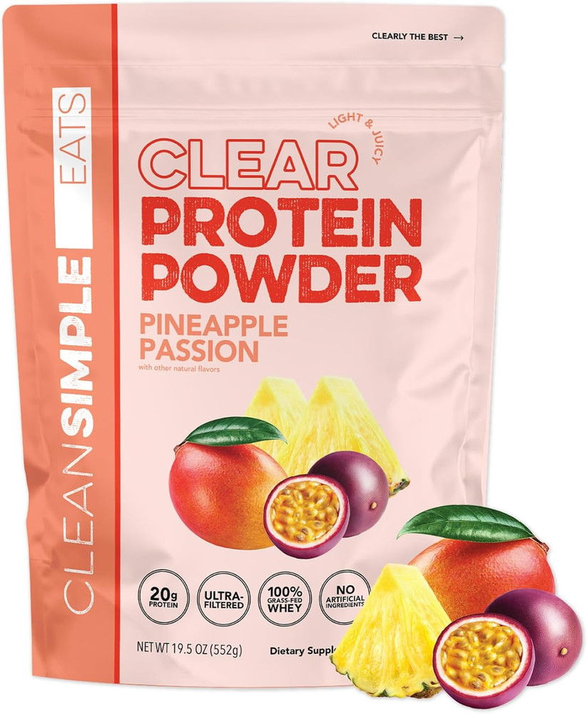 Clean Simple Eats Clear Protein Drinks, 20g Grass Fed Whey Protein Isolate, Ultr
