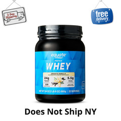 New Equate Whey Protein Powder, Smooth Vanilla, 24 oz, Muscle Growth, Supplement