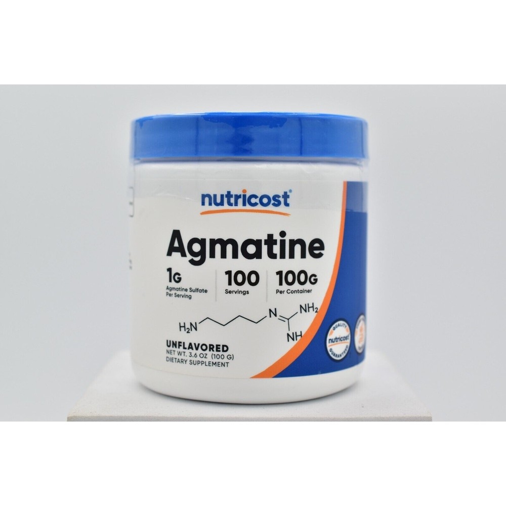 Nutricost Agmatine 100 Grams 100 Servings of 100g Pure Unflavored Sealed 09/2026