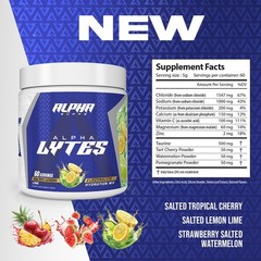 Alpha Lytes Electrolytes Sugar Free Hydration Powder Energy & Heat Relief 60 Svg