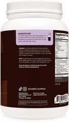 Wellah Grass-Fed Whey Protein Isolate Powder (Dark Chocolate) 30 Servings