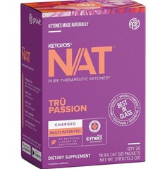 Pruvit Keto OS NAT Ketones TRU PASSION Charged 20 Packs